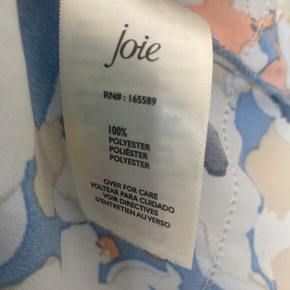 Joie Floral Print Tunic Blouse Wonens XL Long Sleeve Flowy Casual Boho - Picture 7 of 9